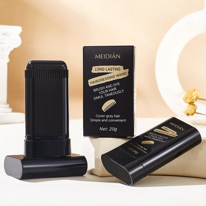 [50% OFF]Hair Styling Wand for Covering Gray Hair, One-Time Use, Non-Fading Hair Dye Cream, Black, Portable, Hair Covering Tool, Random New or Old Packaging-vip