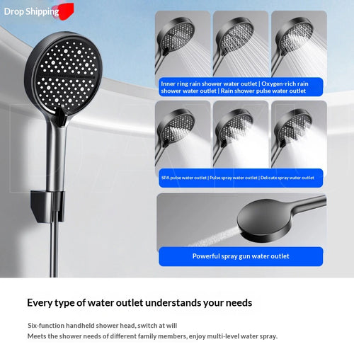 🔥[55% 𝐎𝐅𝐅 𝐋𝐀𝐒𝐓 𝐓𝐇𝐑𝐄𝐄 𝐃𝐀𝐘𝐒]Shower Head Hose&Bracket,Shower Head Set With 1.5m Hose,Bathroom Shower Equipment-LU