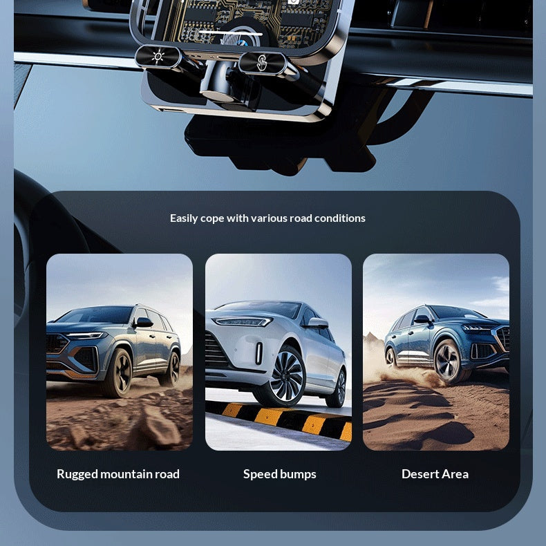🔥[60% 𝐎𝐅𝐅 𝐋𝐀𝐒𝐓 𝐓𝐇𝐑𝐄𝐄 𝐃𝐀𝐘𝐒]2026 new cool car wireless fast charging holder, intelligent sensor opening and closing, universal mobile phone navigation holder-LU