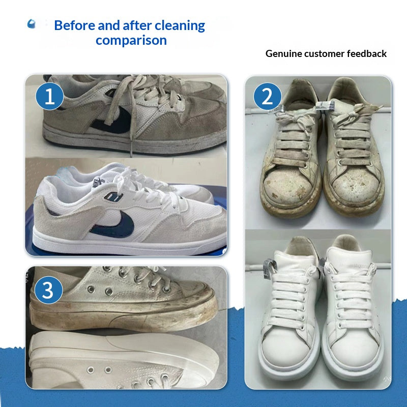 [50% Off Mega Sale] White Shoe Cleaner Cream Multipurpose No-Wash Solid Comes with Sponge Removes Stains Ideal for Leather Silicone Car Interiors Mild Non-Irritating Eco-Friendly-LP
