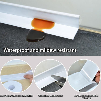 White Waterproof Caulk Tape 3.2m Self-Adhesive Sealing Tape for Bathroom Kitchen Sink Toilet Tub Edges Easy Application & Durability-OA