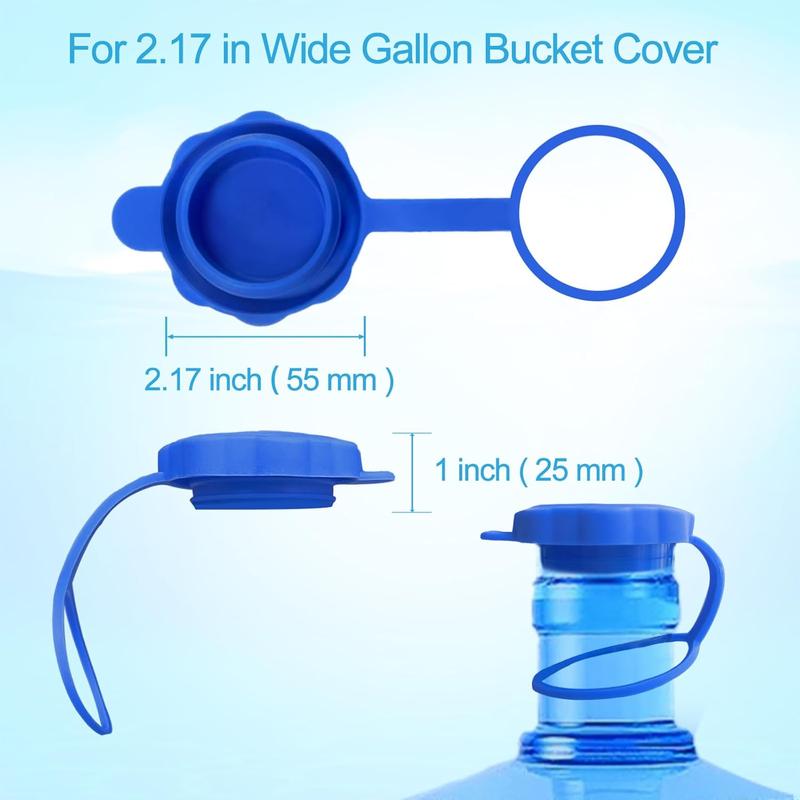 5 PCS 3 & 5 Gallon Water Jug Cap, Upgrade Reusable Replacement Caps, Non Spill Lids for 55mm Water Bottle-OA