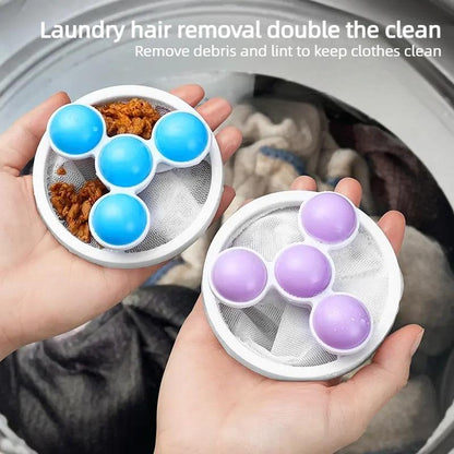 Washing Machine Filter Net Bag Cleaner Floating Hair Remover Household Laundry Ball Hair Catcher Universal Wash Protector Filter-OA