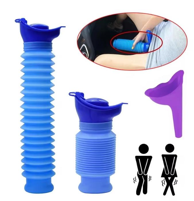 Urinal Car Urinal Bucket Outdoor Standing Urine Emergency Travel Portable Reusable Shrinkable Camping Toilet Urine Leak-OA