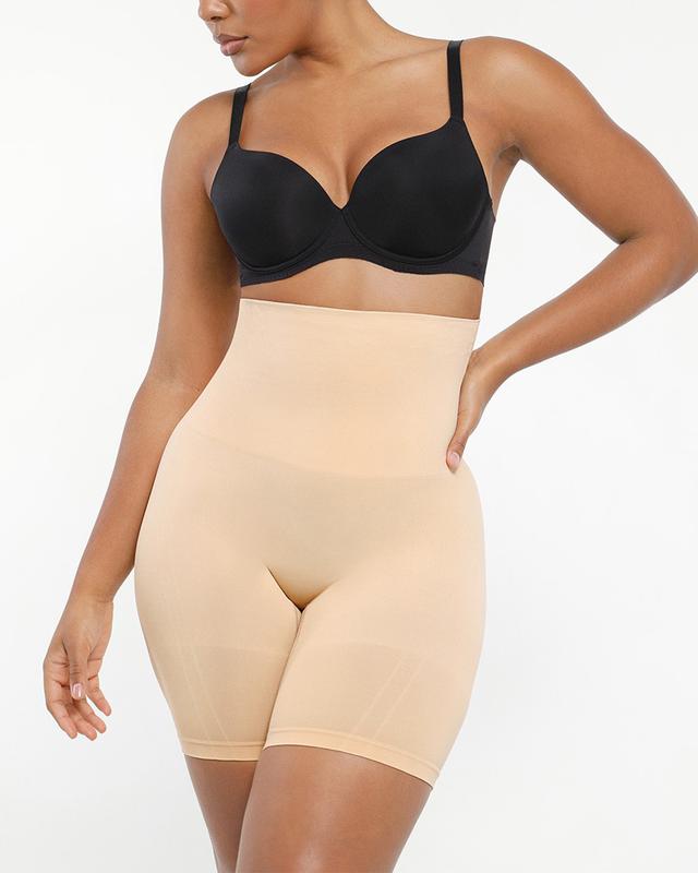 Shapewear Sculpting Shorts for Women Seamless High Waisted Body Shaper Thigh Slimming Underwear-OA