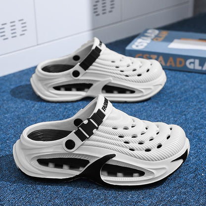 Summer Men's Clogs Outdoor Thick Sole Non-Slip Odor Resistant Durable Quick Drying Soft Beach Sandals-OA