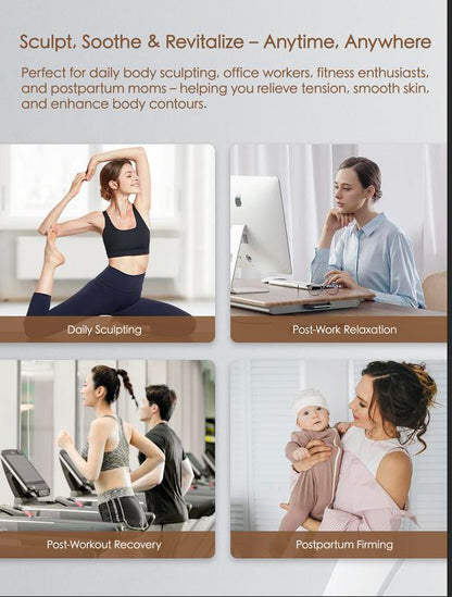 🔥[60% 𝐎𝐅𝐅 𝐋𝐀𝐒𝐓 𝐓𝐇𝐑𝐄𝐄 𝐃𝐀𝐘𝐒]Handheld Body Massager for Legs & Belly - Lymphatic Drainage & Anti swelling Tool with Heat, Vibration-LU
