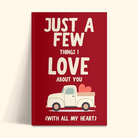 [🔥WINTER SALE: 50% OFF]Just A Few Things I Love About You (With All My Heart) Fill In The Blank Gift Book for Kids, Best Friends, Family by LARKINROAD  - Perfect for Valentine's Day, Galentine's Day, Birthdays, Mother's Day-VIP