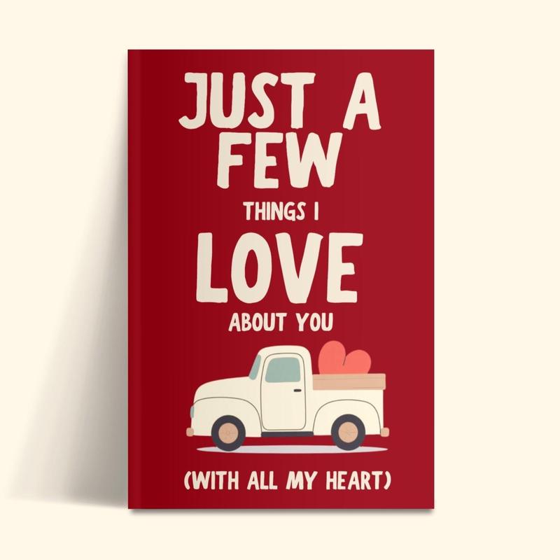 [🔥WINTER SALE: 50% OFF]Just A Few Things I Love About You (With All My Heart) Fill In The Blank Gift Book for Kids, Best Friends, Family by LARKINROAD  - Perfect for Valentine's Day, Galentine's Day, Birthdays, Mother's Day-VIP