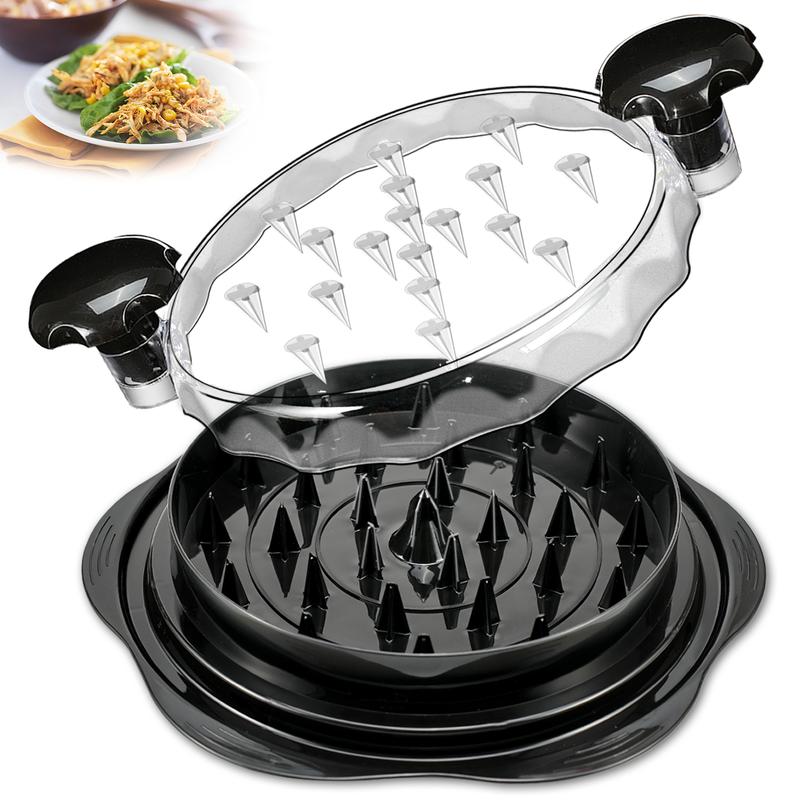 Chicken Shredder Tool Twist, Visible Chicken Breast Grinder Machine for Ground Food, Meat & Vegetables (Elegant Black) Slicer Kitchen-OA