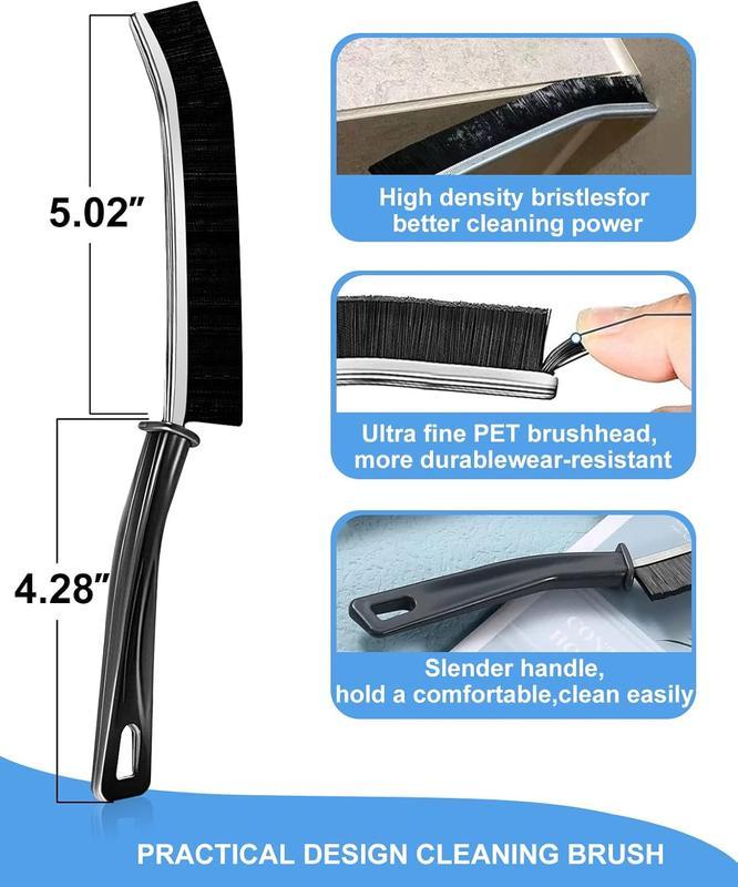 Multi-5 Pcs Crevice Cleaning brush，Hard Bristle Gap Brush，Multifunctional for Bathroom Household Kitchen Tiles Window Crevice Cleaning Tool，Spring Cleaning，house cleaning，home cleaning，Mother's Slay Home-OA