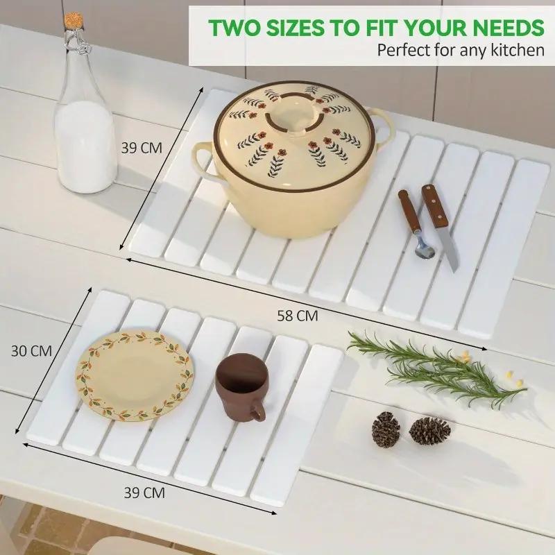 🔥[55% 𝐎𝐅𝐅 𝐋𝐀𝐒𝐓 𝐓𝐇𝐑𝐄𝐄 𝐃𝐀𝐘𝐒]Large Stone Dish Drying Mat - 24" × 16" for Kitchen Counter, Super Absorbent, Heat Resistant Dish Drying Mats, Eco-Friendly Diatomaceous Earth Stone Rack Tableware Mat-LU