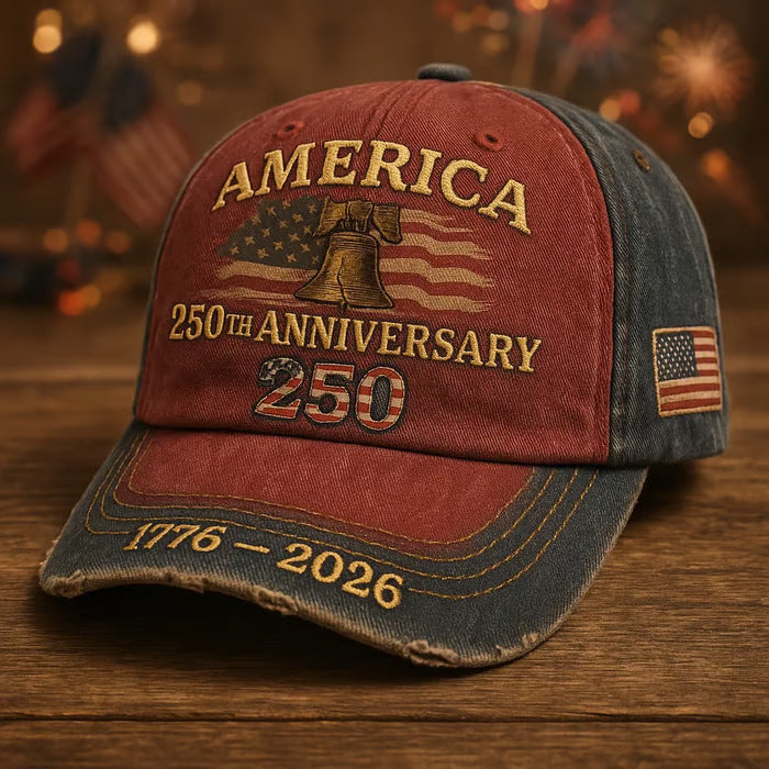 🔥[5𝟎% 𝐎𝐅𝐅 𝐋𝐀𝐒𝐓 𝐓𝐇𝐑𝐄𝐄 𝐃𝐀𝐘𝐒]US 250th Anniversary Embroidered Baseball Cap, UPF 50+ Sun Protection Commemorative Hat-JKL