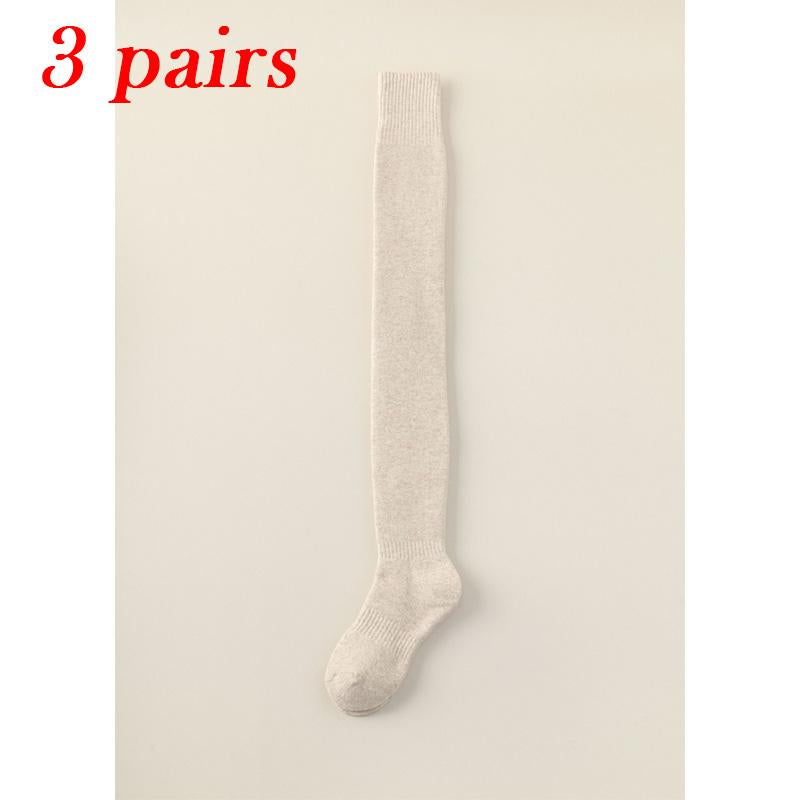 3-Pair Women's Heavy Duty Thermal Over-the-Knee socks - Extreme Cold Weather - Thick Insulated Leg Warmers, Everyday & Special Occasions, Winter Socks, Occasion Wear Warmth, Ribbed Cuff Warmth, Warm Weather Gear, Plush Fabric Interior-OA
