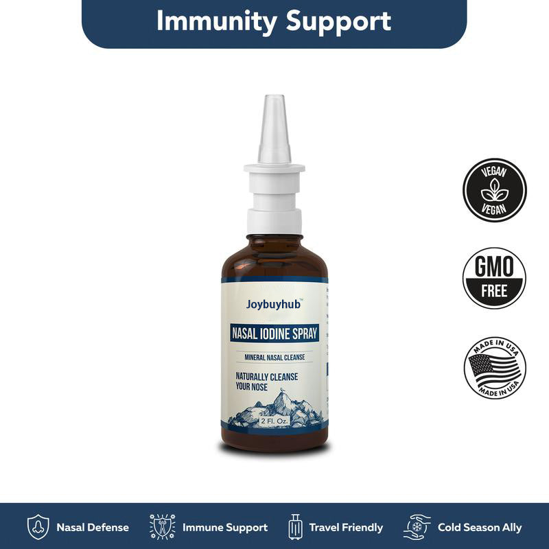 [𝐂𝐋𝐈𝐍𝐈𝐂𝐀𝐋𝐋𝐘 𝐑𝐄𝐂𝐎𝐌𝐌𝐄𝐍𝐃𝐄𝐃]Nasal Iodine – Nasal Cleanse– Neutralize Nose - Iodine + Fulvic Acid Blend -100% Natural Mineral Complex – (2 oz. Bottle+Nasal Sprayer) Oral Daily-LU