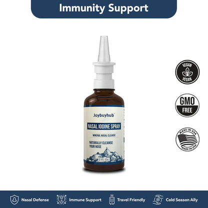 [𝐂𝐋𝐈𝐍𝐈𝐂𝐀𝐋𝐋𝐘 𝐑𝐄𝐂𝐎𝐌𝐌𝐄𝐍𝐃𝐄𝐃]Nasal Iodine – Nasal Cleanse– Neutralize Nose - Iodine + Fulvic Acid Blend -100% Natural Mineral Complex – (2 oz. Bottle+Nasal Sprayer) Oral Daily-LU