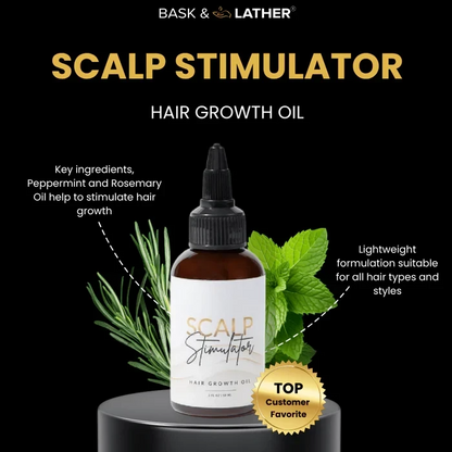 [🔥Fresh Deals Are Here🔥] Scalp Stimulator Hair Growth Oil - Lightweight Rosemary & Mint Blend for Thicker, Fuller Hair, Alopecia Support & Hair Regrowth-LU