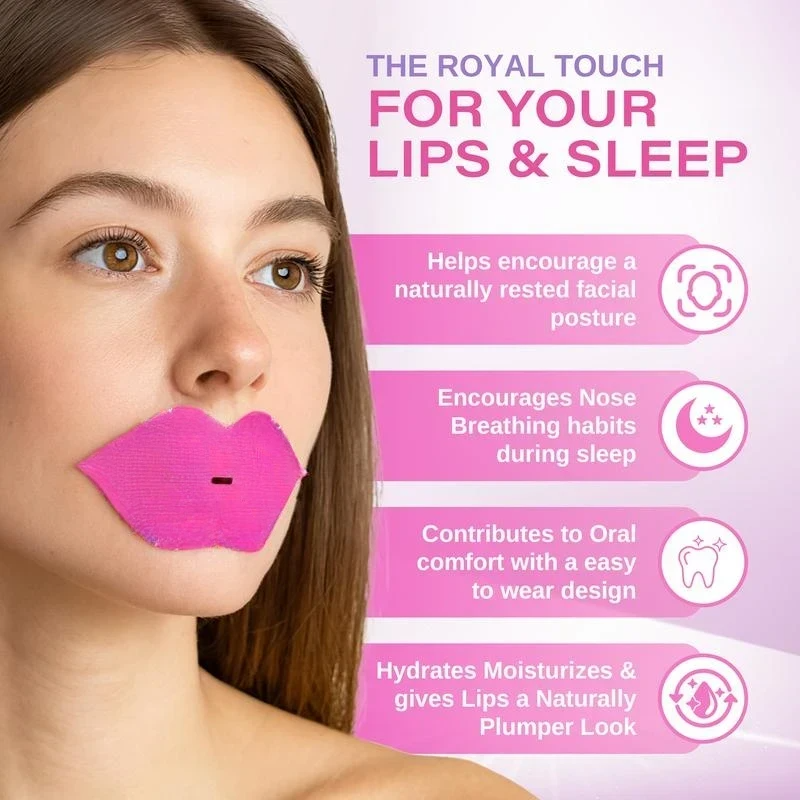 🔥[65% 𝐎𝐅𝐅 𝐋𝐀𝐒𝐓 𝐓𝐇𝐑𝐄𝐄 𝐃𝐀𝐘𝐒]Hydrating & Moisturizing Mouth Tape For Sleep -Lip Plumping - Built in Lip Mask-LU